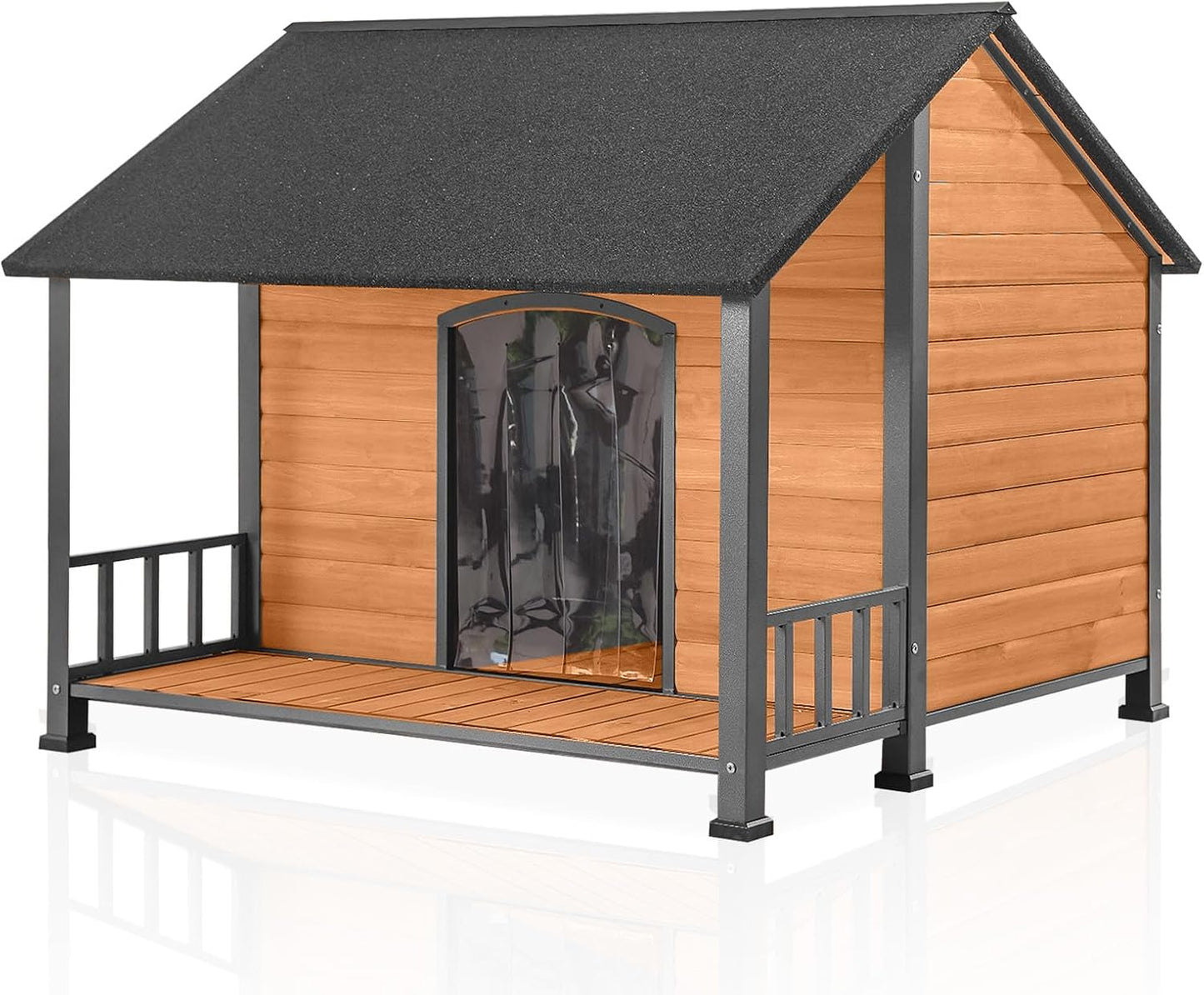 Aivituvin Large Dog House with Chewproof Metal Frame Design