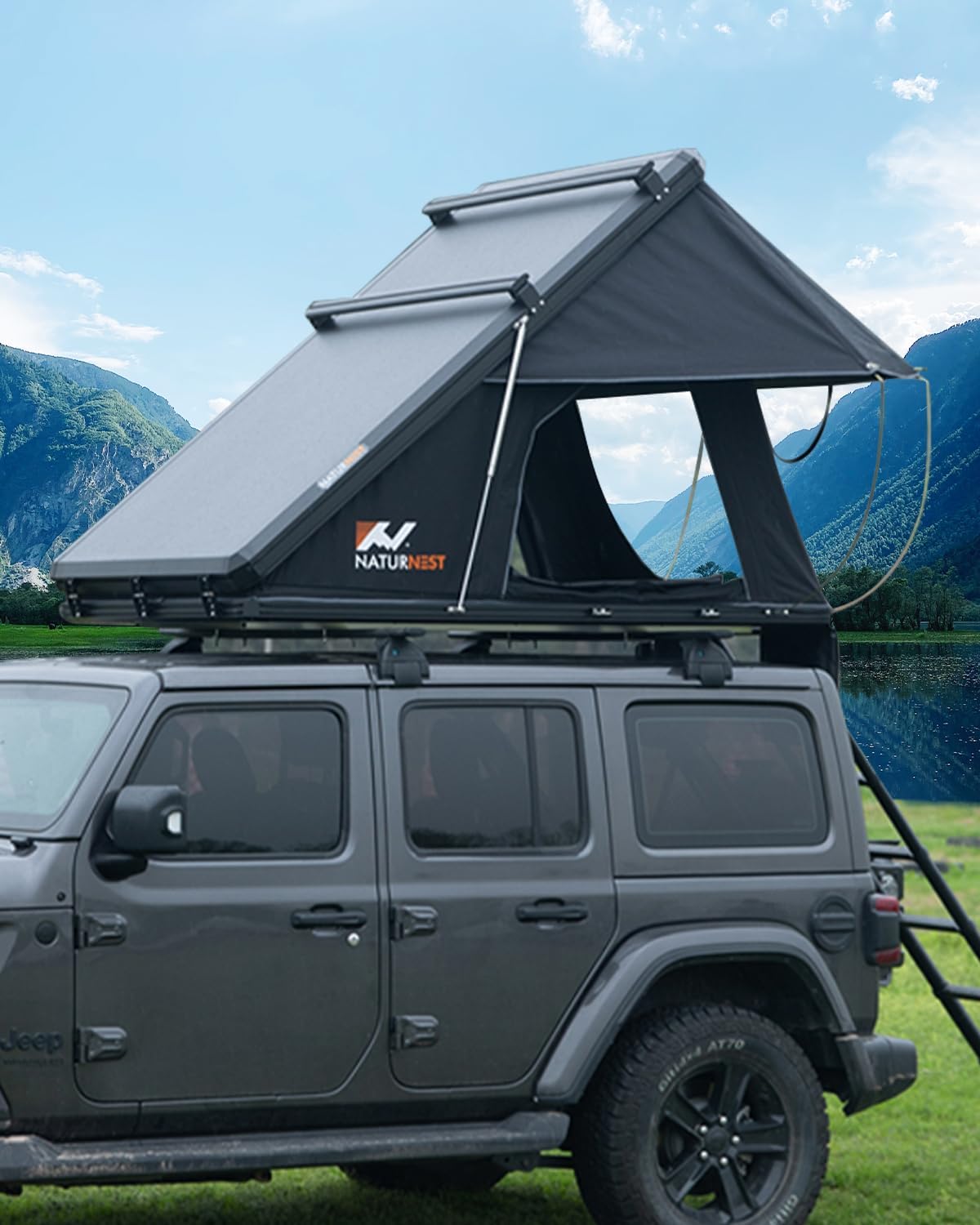 Vehicle-Mounted Rooftop Tent: Pop-Up, Sleeps 2-3