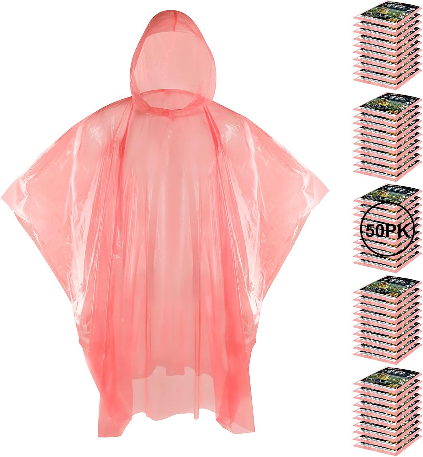 APEXUP Disposable Rain Ponchos for Adults - Lightweight & Durable
