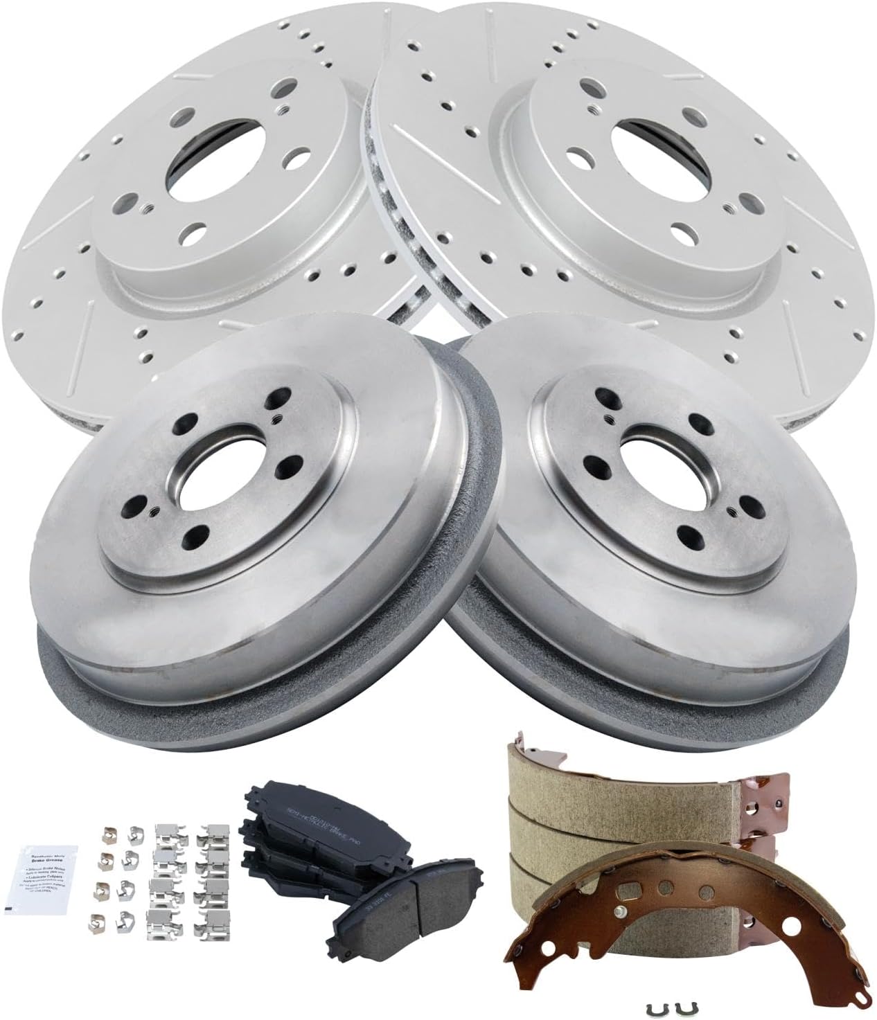 Premium G-Coated Brake Pad & Rotor Kit for Scion xD 2008-2014
