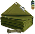 FoundGo 10x16ft Canvas Tarp 22 Mil 14oz Heavy Duty - Avocado