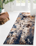 Area Runner Rug 2x8 - Non-Shedding Abstract Runner for Hallways