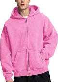 FAIABLE Oversized Acid Wash Double Zip Hoodie - Vintage Heavyweight
