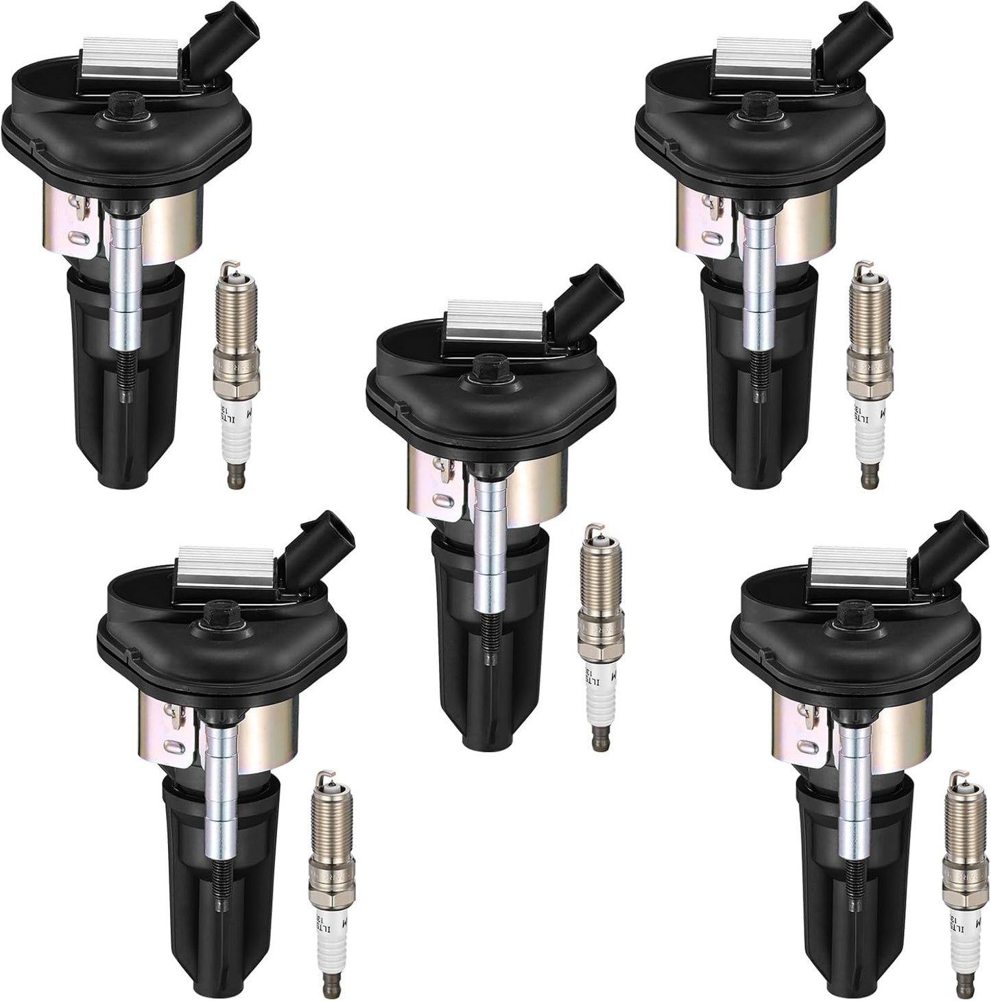 BDFHYK Ignition Coil Pack UF303 and Iridium Spark Plugs Set