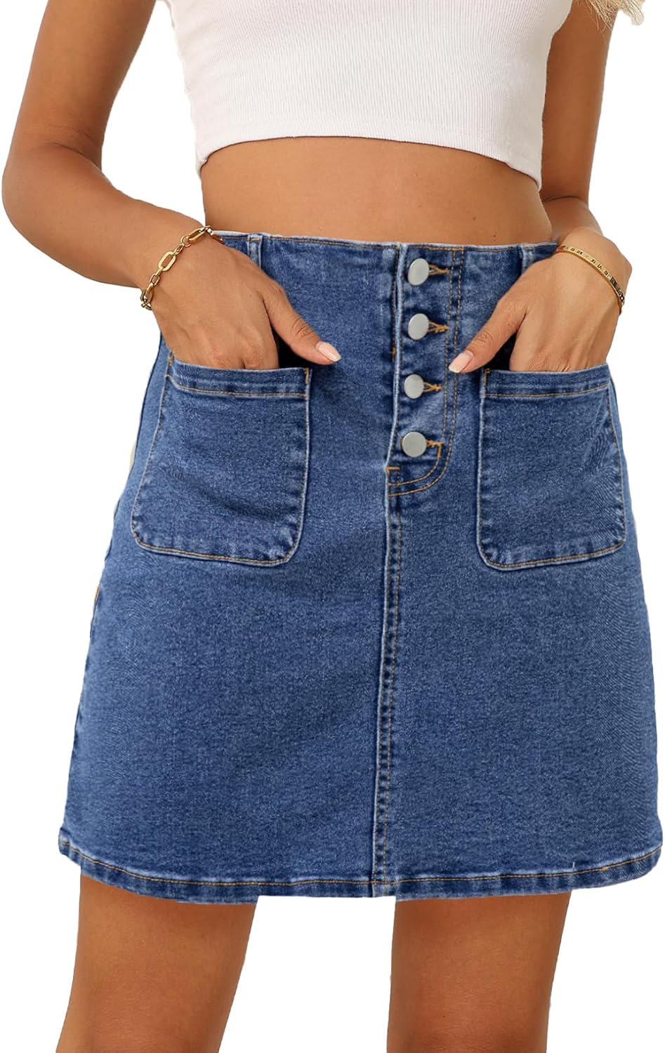 High Waist Summer Jean Skirt for Women - Stylish and Comfortable