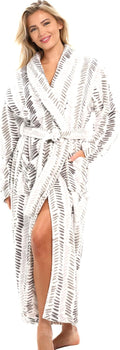 Women's Plush Long Fleece Robe - Plus Size, Mid-Calf Warmth