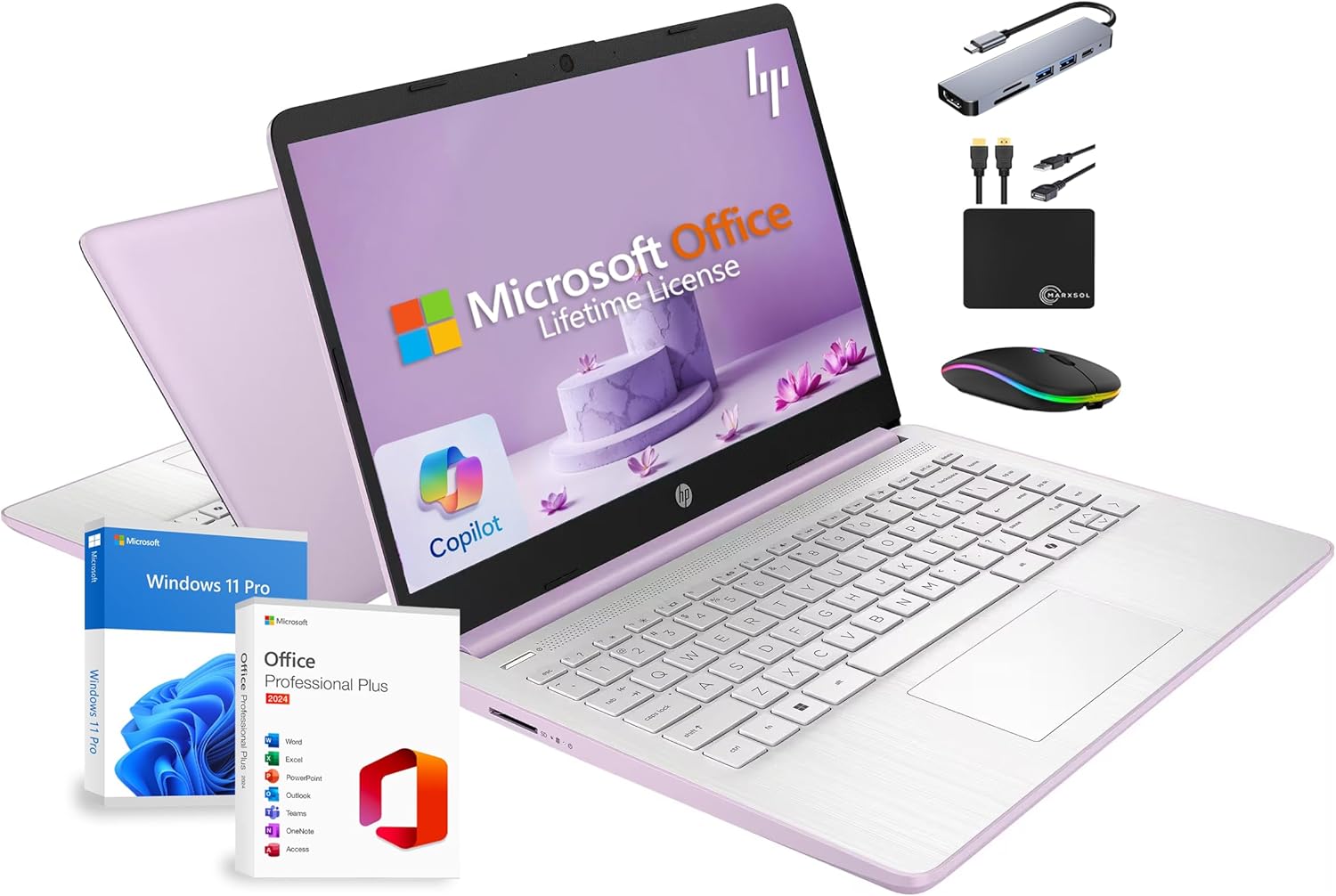 HP 14 Laptop with 16GB RAM and 628GB Storage for Students