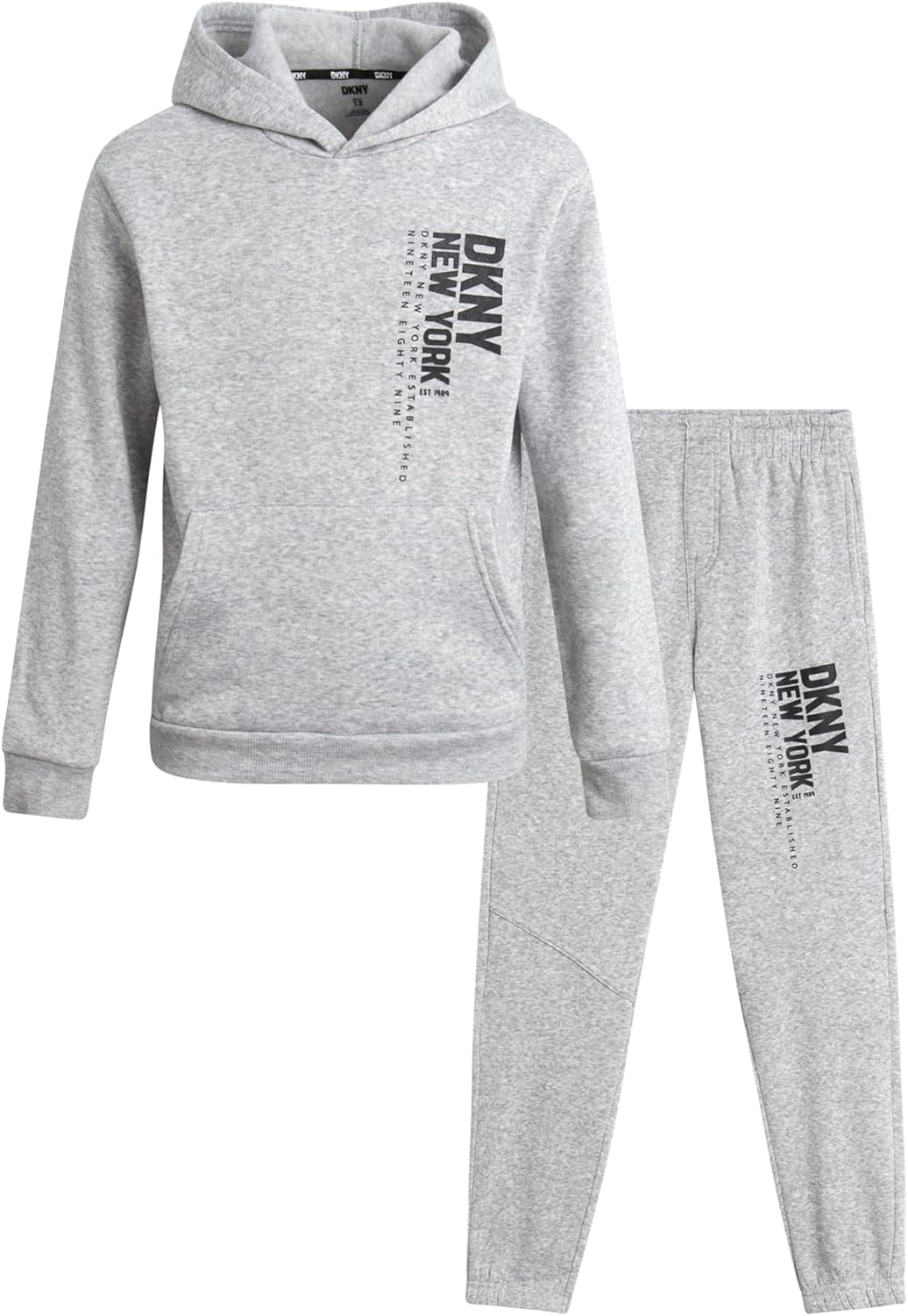 DKNY Boys' Active Joggers Set - Ultra Soft Fleece Hoodie