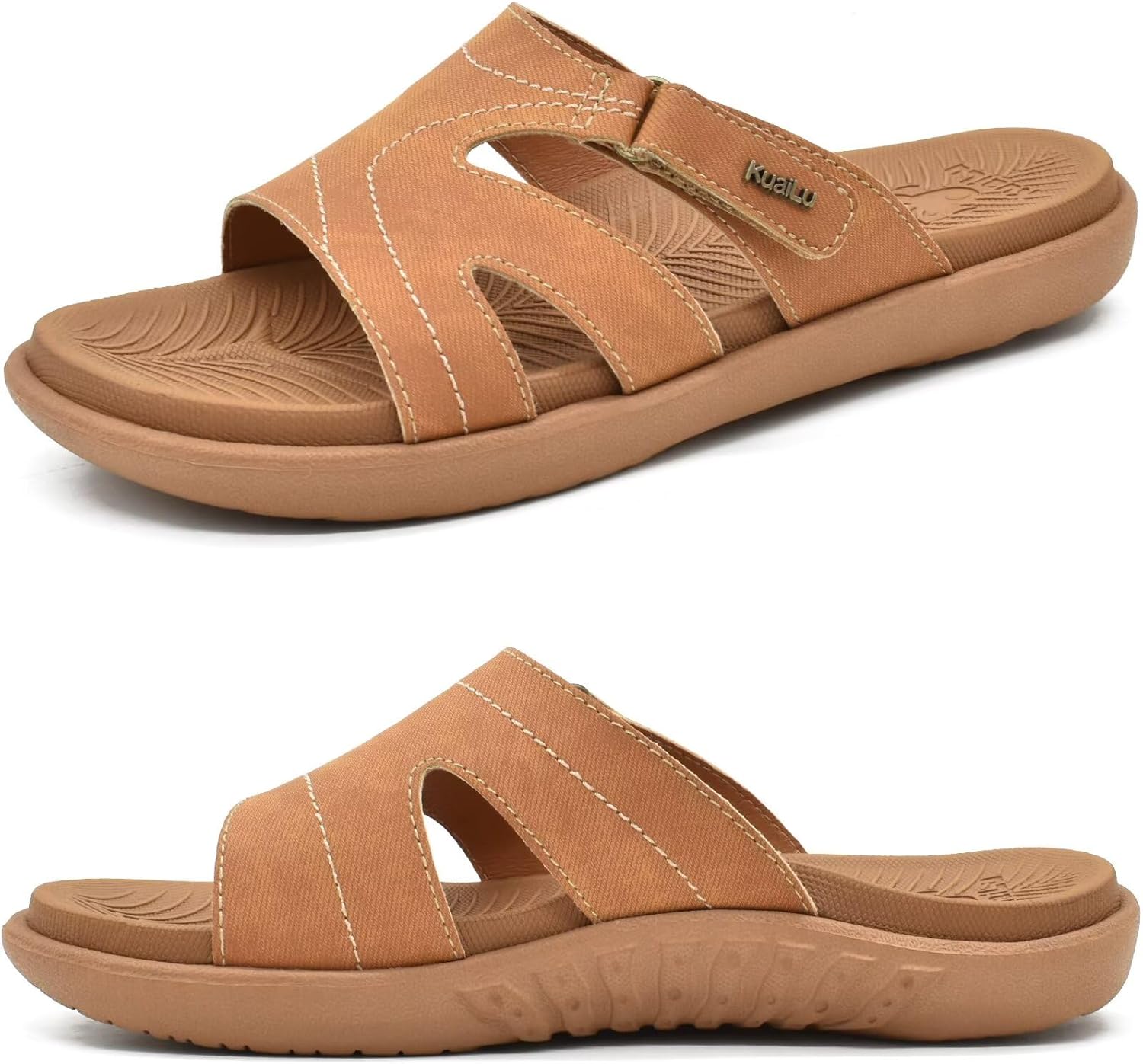 KuaiLu Womens Fashion Orthotic Slides for Comfort and Style