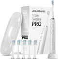 Optic White Vibe Series PRO Electric Toothbrush - 6 Heads & Case