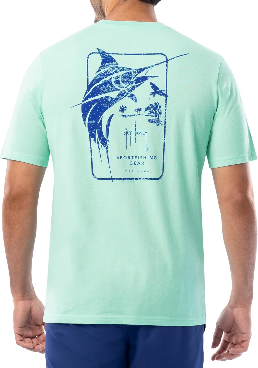 Guy Harvey Mens Billfish Collection Short Sleeve Pocket T-Shirt