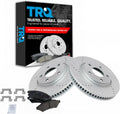 Front Drilled & Slotted Brake Rotor and Ceramic Pad Kit - Direct Fit