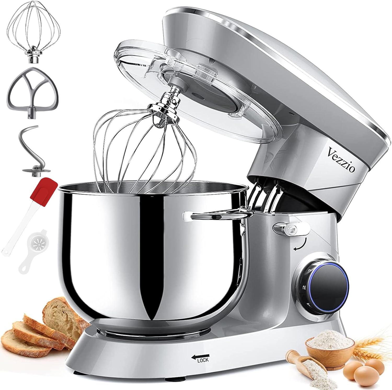 9.5 Qt Stand Mixer with 10-Speed for Home Baking Needs