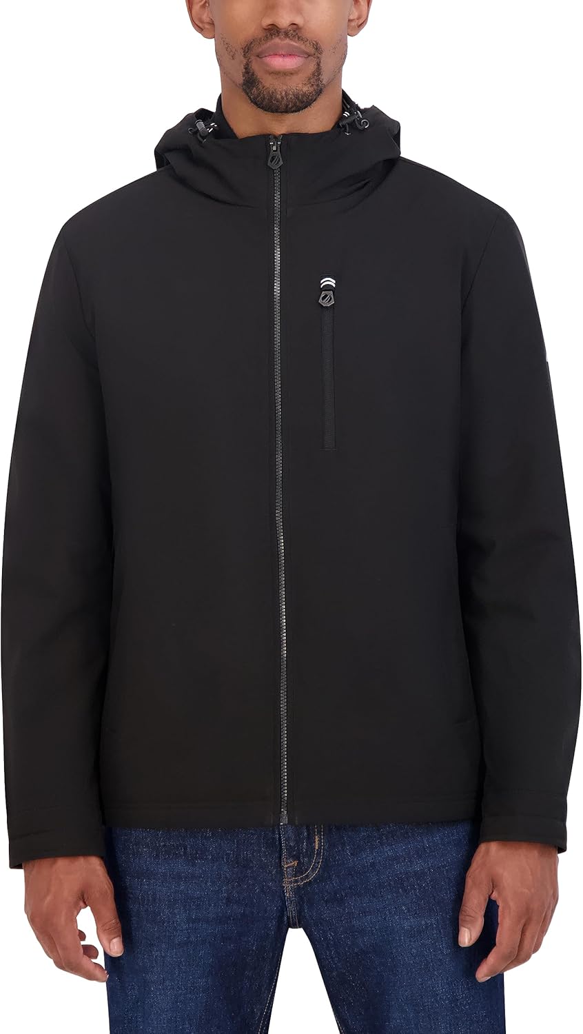 Nautica Men's Sherpa Lined Hooded Jacket - Cozy Transitional Style