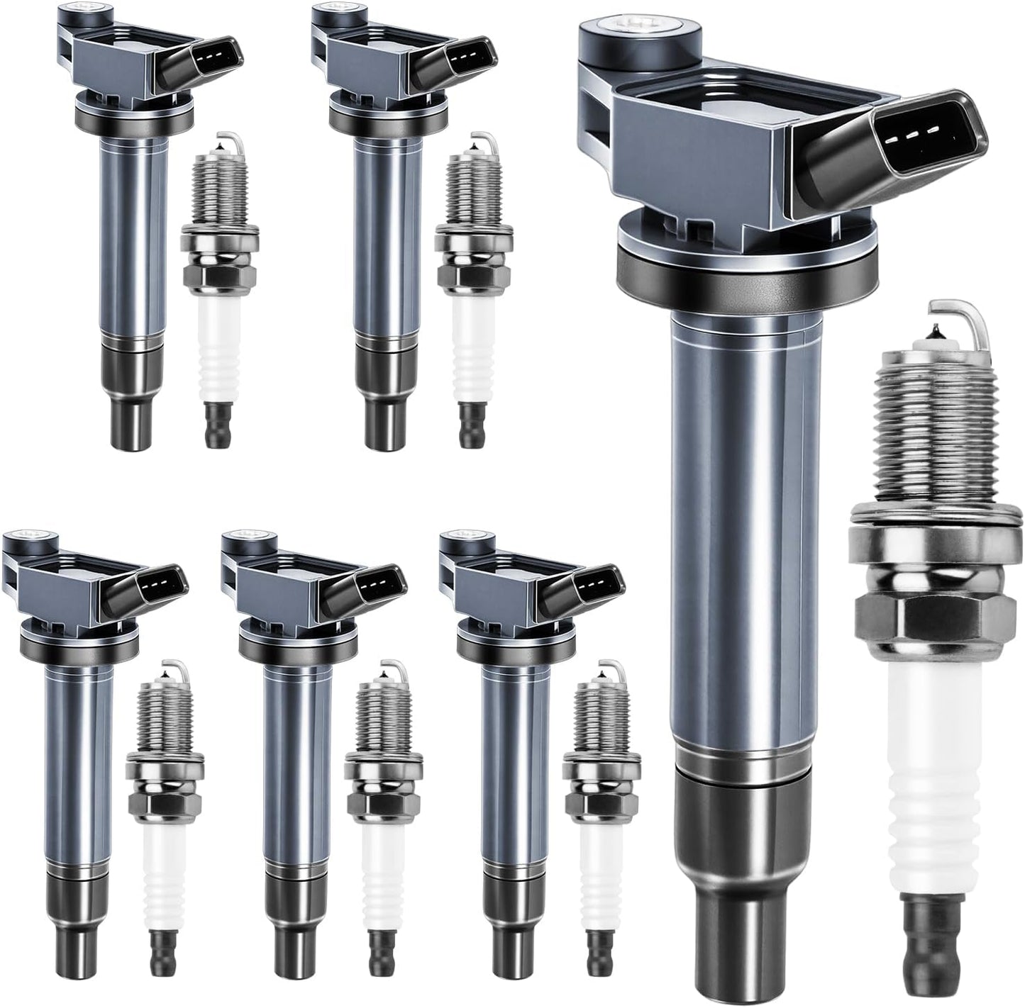 UF267 Ignition Coils Pack with Iridium Spark Plugs for Toyota