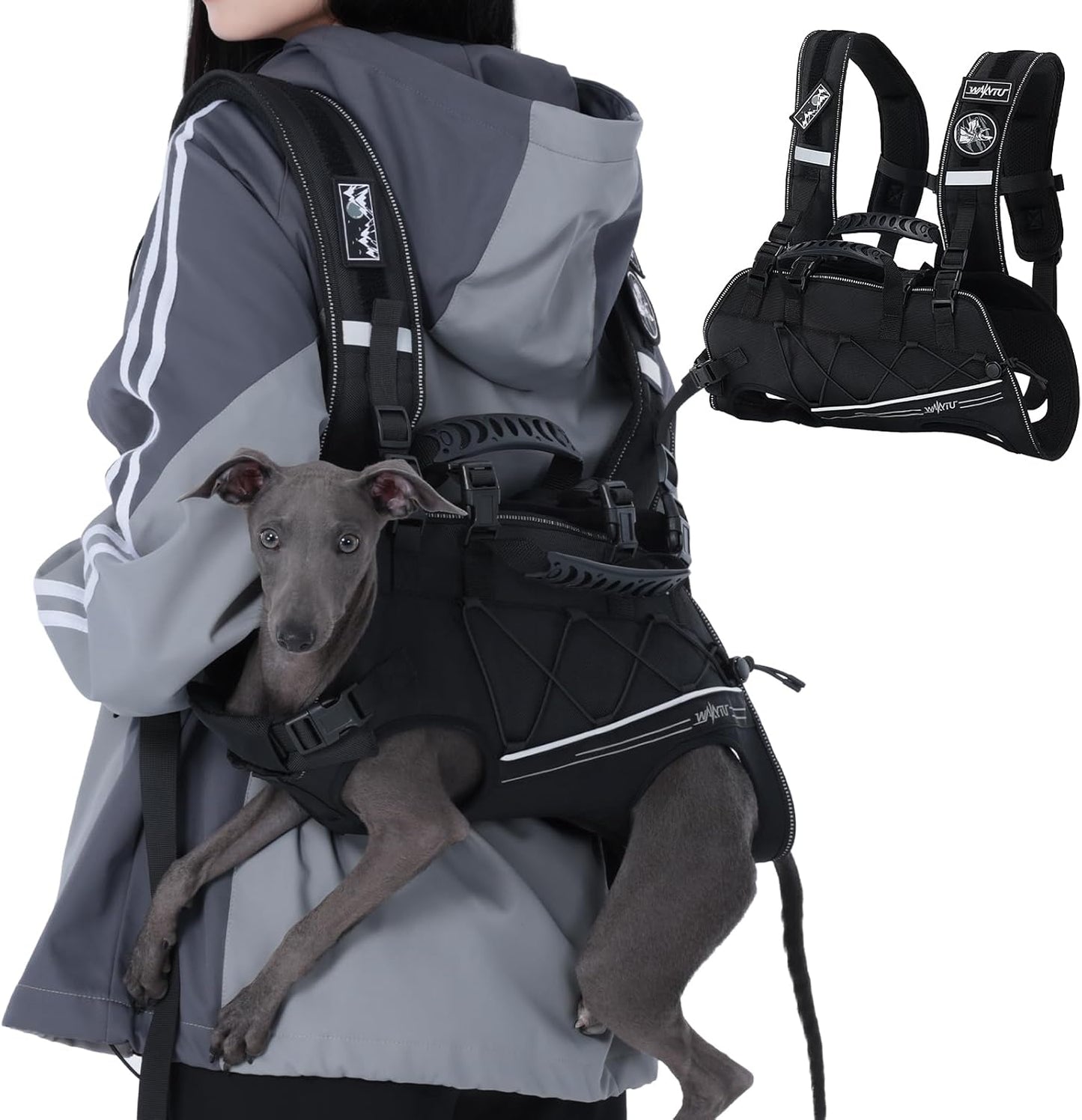 Dog Backpack Carrier for Small Dogs with Adjustable Straps