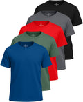 Boys Mesh Short Sleeve Athletic T-Shirt 5 Pack - Lightweight Comfort