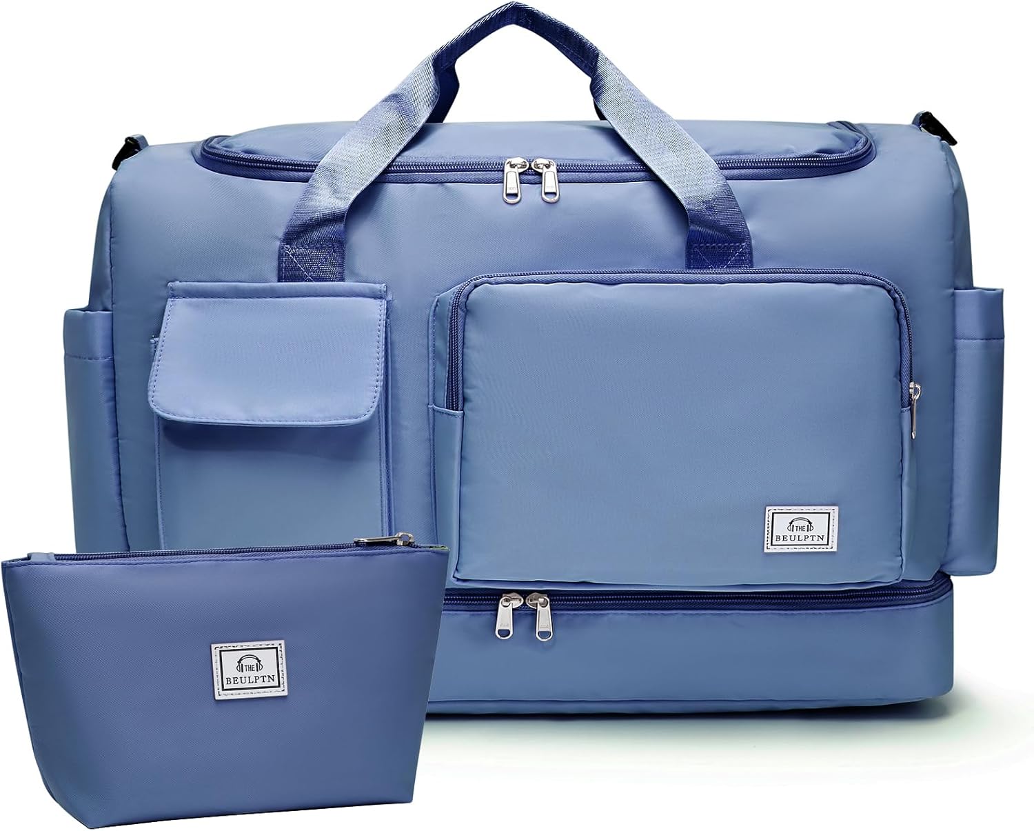Small Gym Bag for Women with Shoe Compartment and Toiletry Bag
