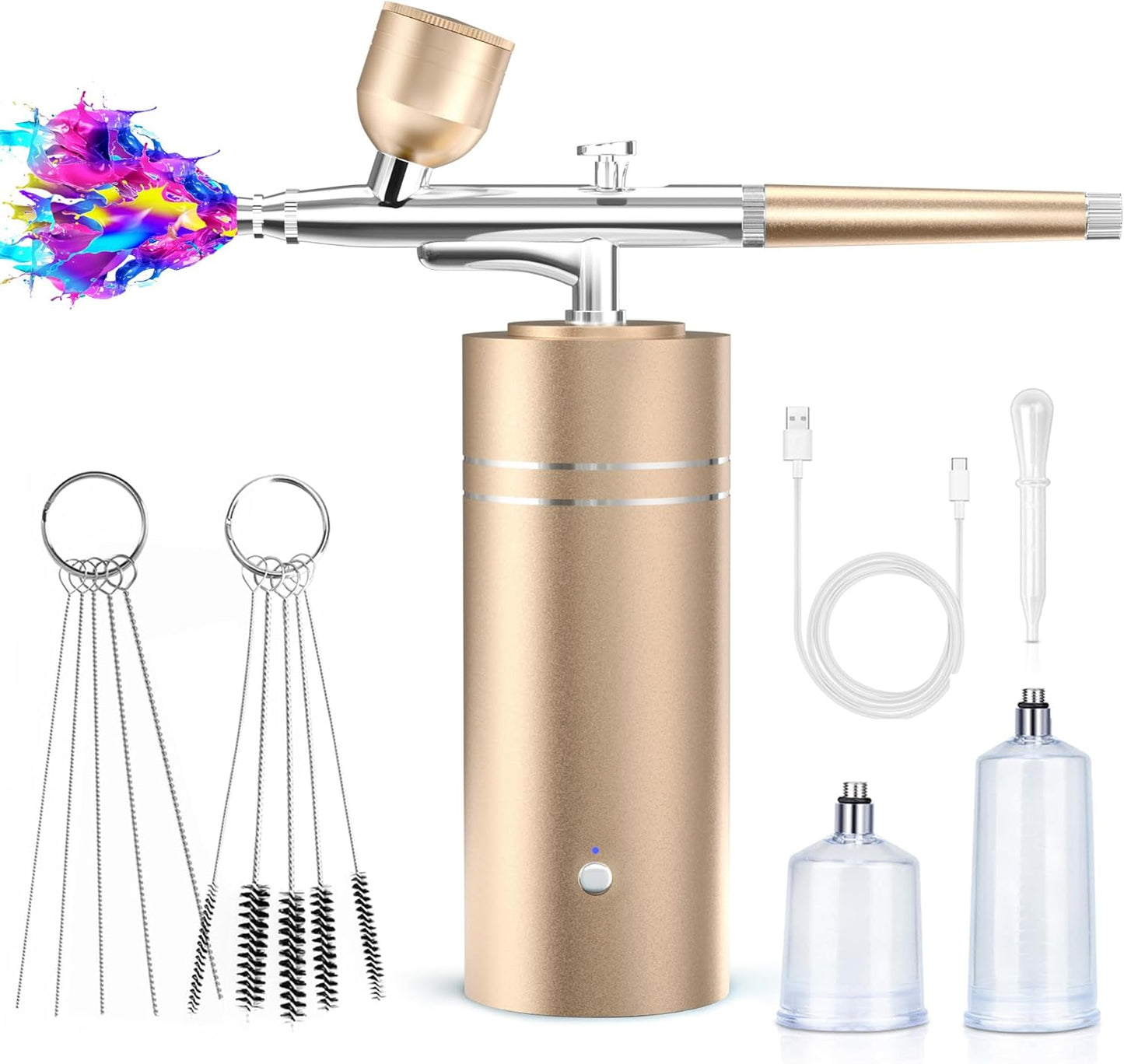 Portable Airbrush Kit with Compressor for Art and Makeup