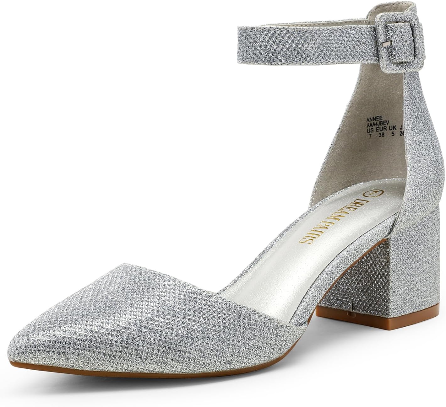 DREAM PAIRS ANNEE Pointed Toe Low Chunky Heels Pump Shoes Review