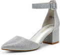 Pointed Toe Low Chunky Heels Pumps for Women - Comfortable 2.25in