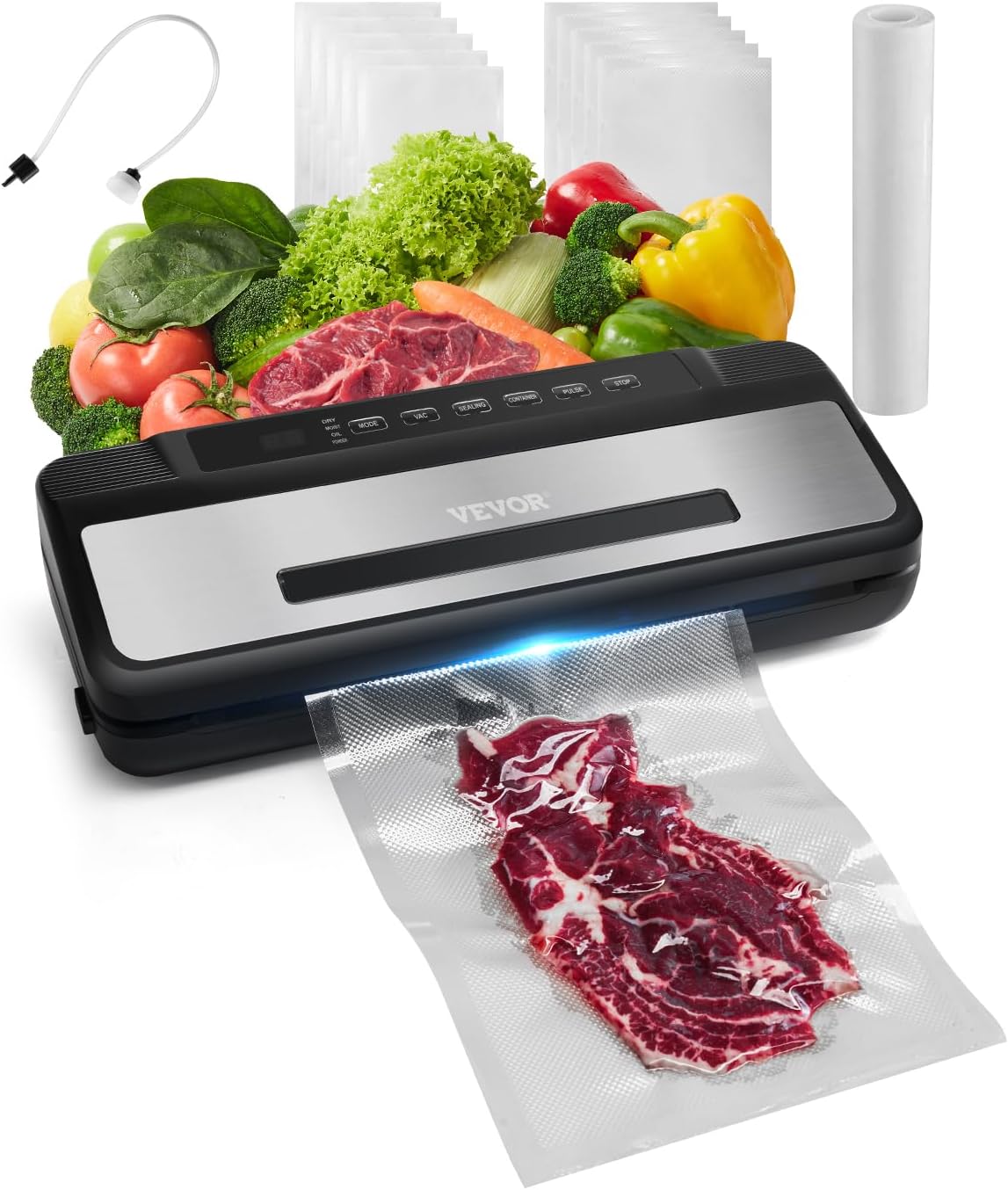 VEVOR Vacuum Sealer Machine: Powerful 7-in-1 Food Sealer