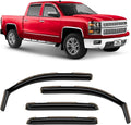 Voron Glass In-Channel Rain Guards for Chevy Silverado/GMC Sierra Crew
