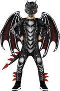Morph Black Red Dragon Costume Kids - Complete Halloween Jumpsuit
