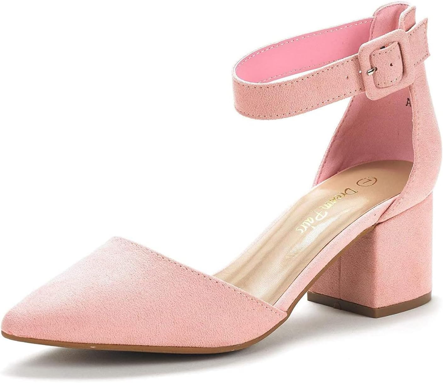DREAM PAIRS ANNEE Pointed Toe Low Chunky Heels Pump Shoes Review