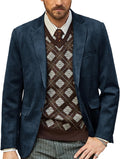 PJ PAUL JONES Mens Faux Leather Suede Blazer Jacket - Casual