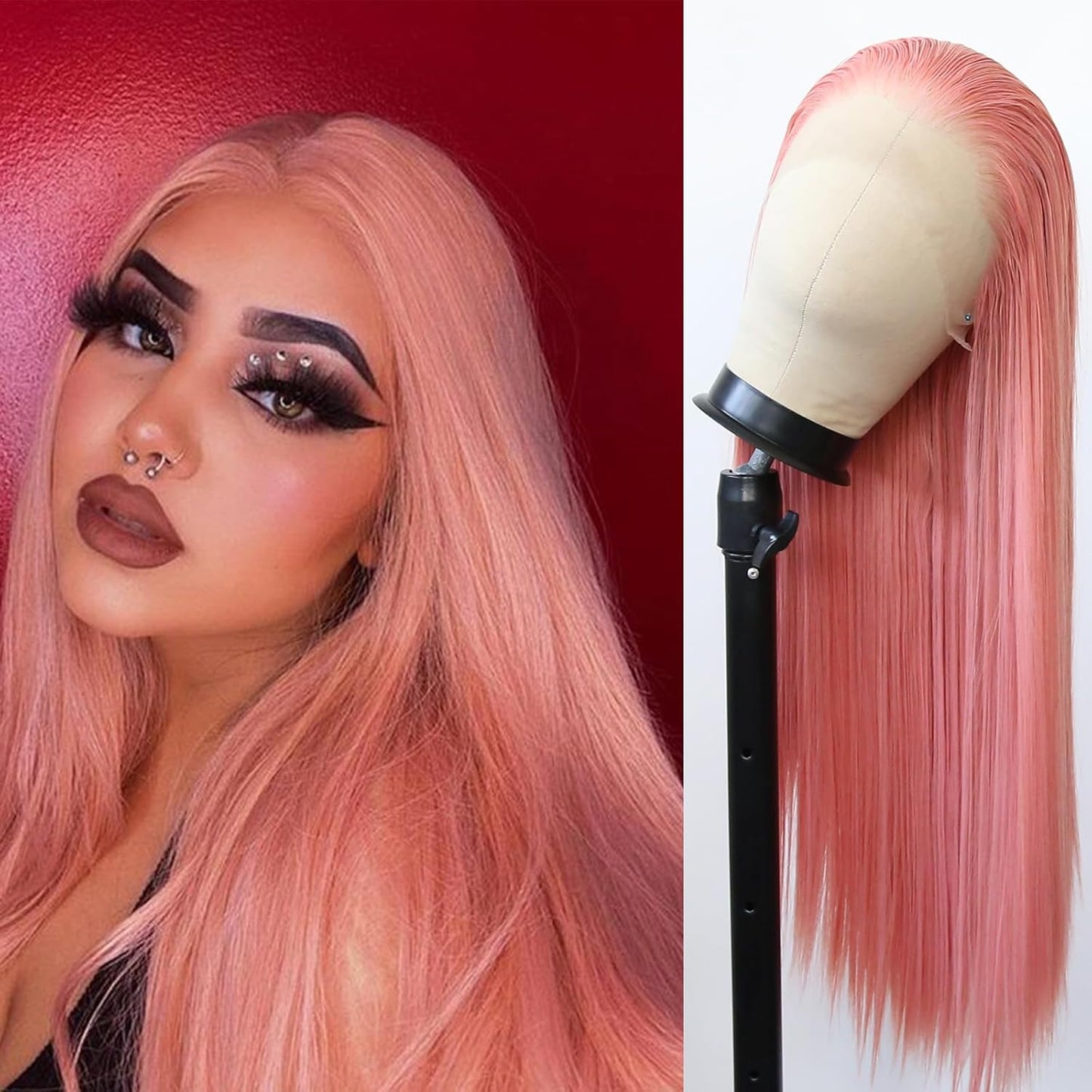 Light Pink Lace Front Wig for Black Women - Stylish and Versatile
