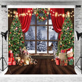 10x10ft Christmas Backdrop Winter Scene - High-Res Photo Backdrop