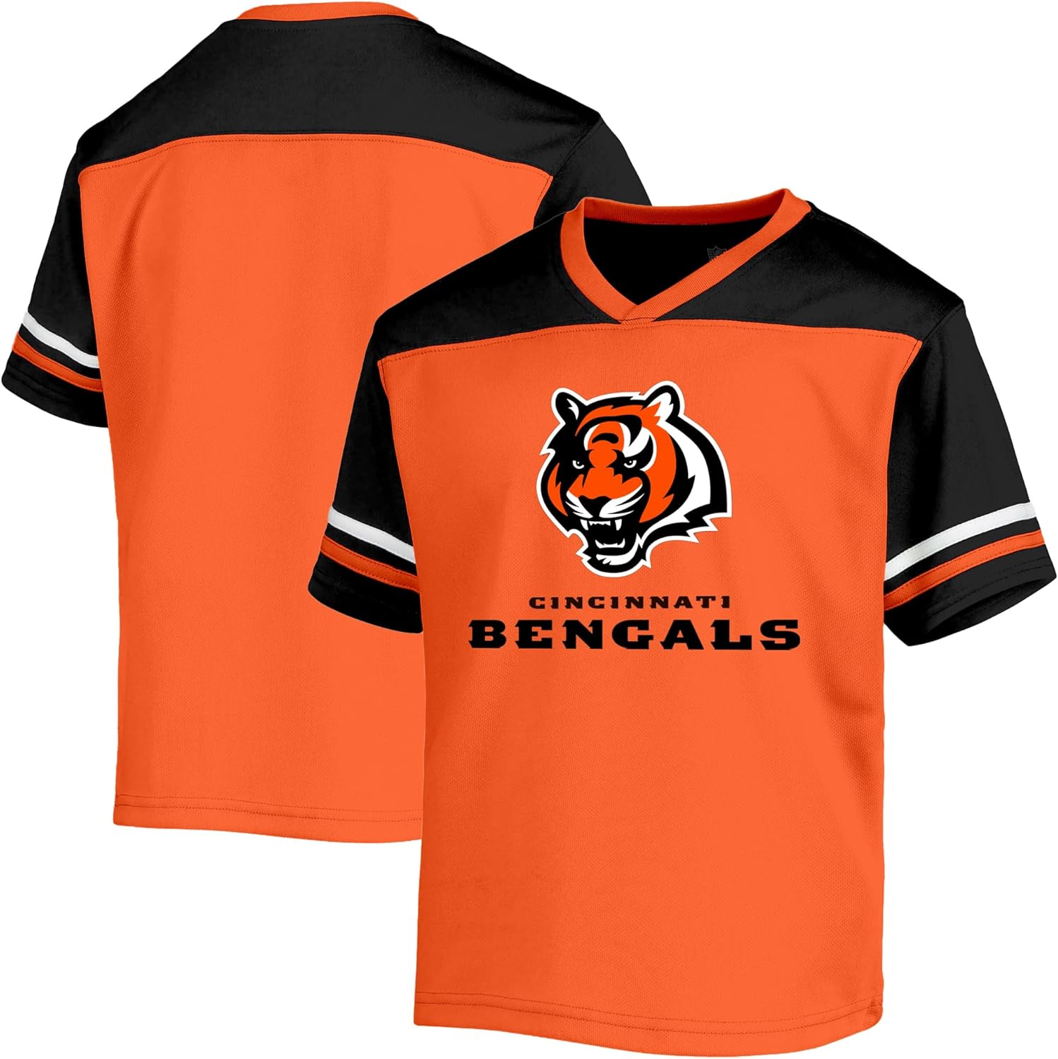 NFL Toddler V-Neck Performance Jersey T-Shirt for Bengals Fans