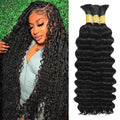 Human Braiding Hair for Boho Braids 18 in Deep Wave - Natural Look