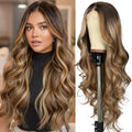 Long Brown Synthetic Lace Front Wig for All Occasions 26in