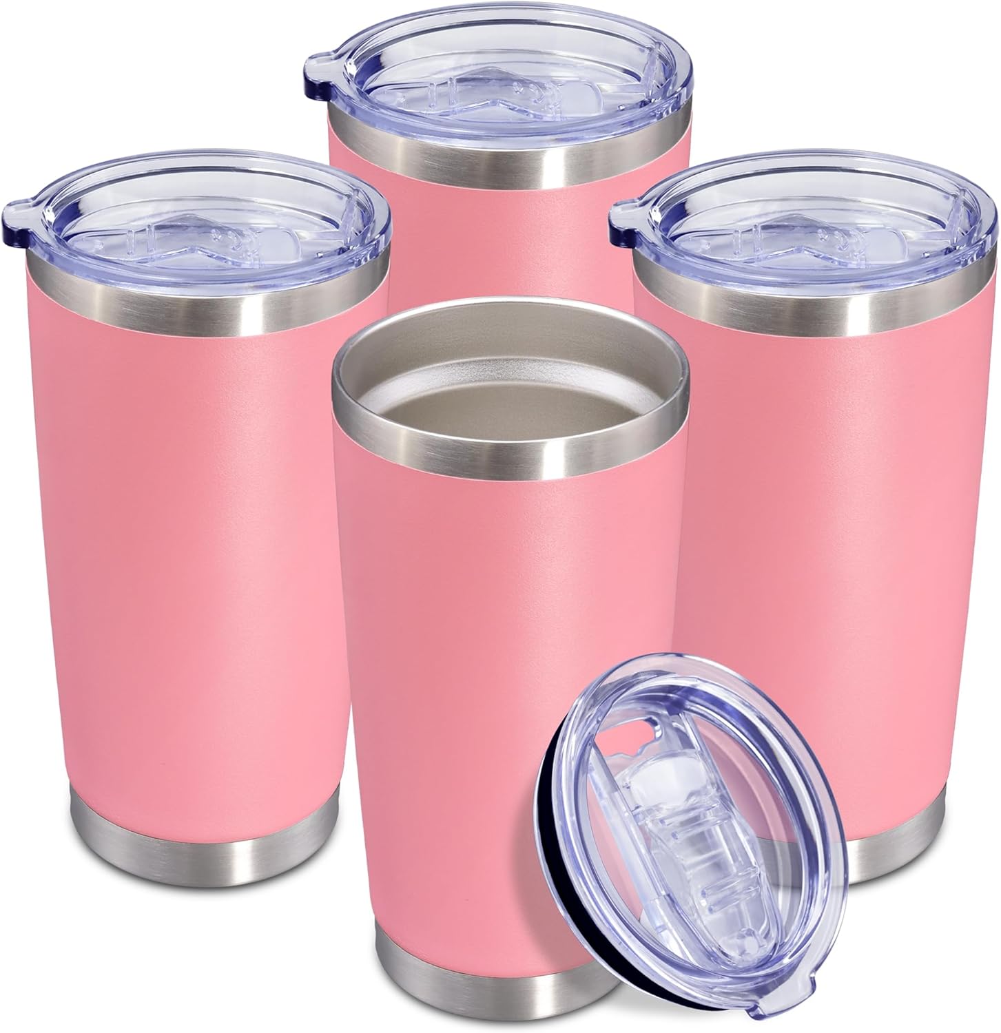 20 oz Tumbler Coffee Travel Tumblers Bulk with Lid - Pink