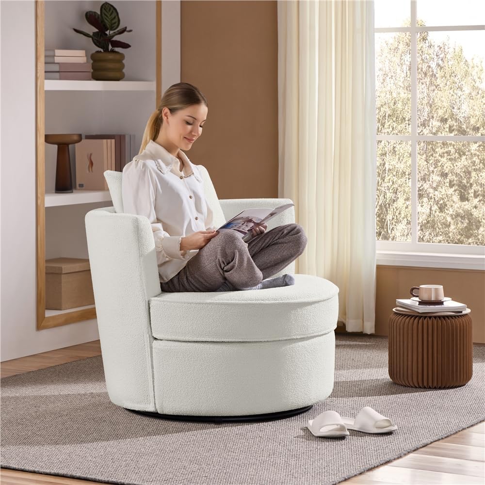 Yaheetech Swivel Accent Chair for Cozy Living