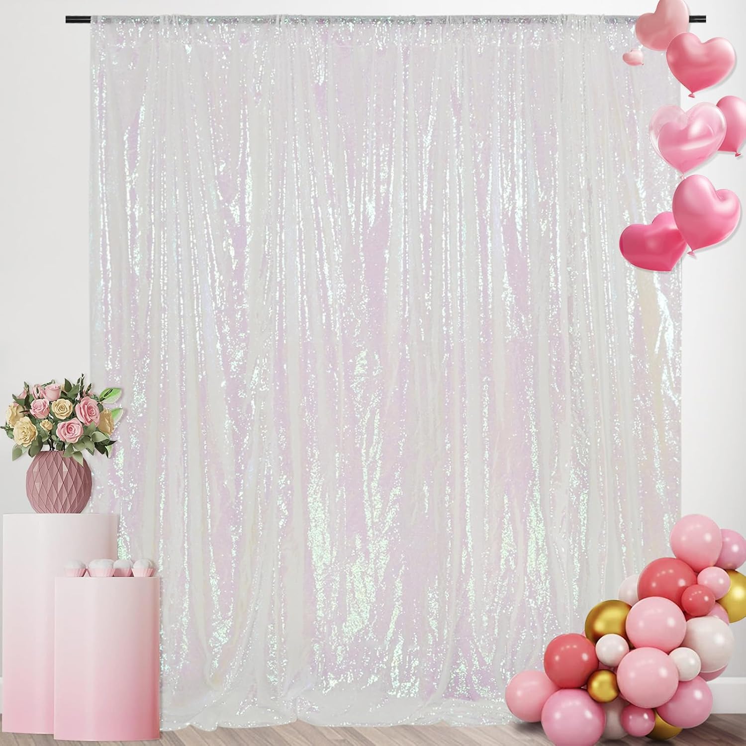Sparkling Sequin Backdrop - Wedding Party 10x10FT
