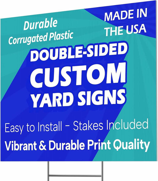 Double-Sided Custom Yard Signs for Graduation and Business Use