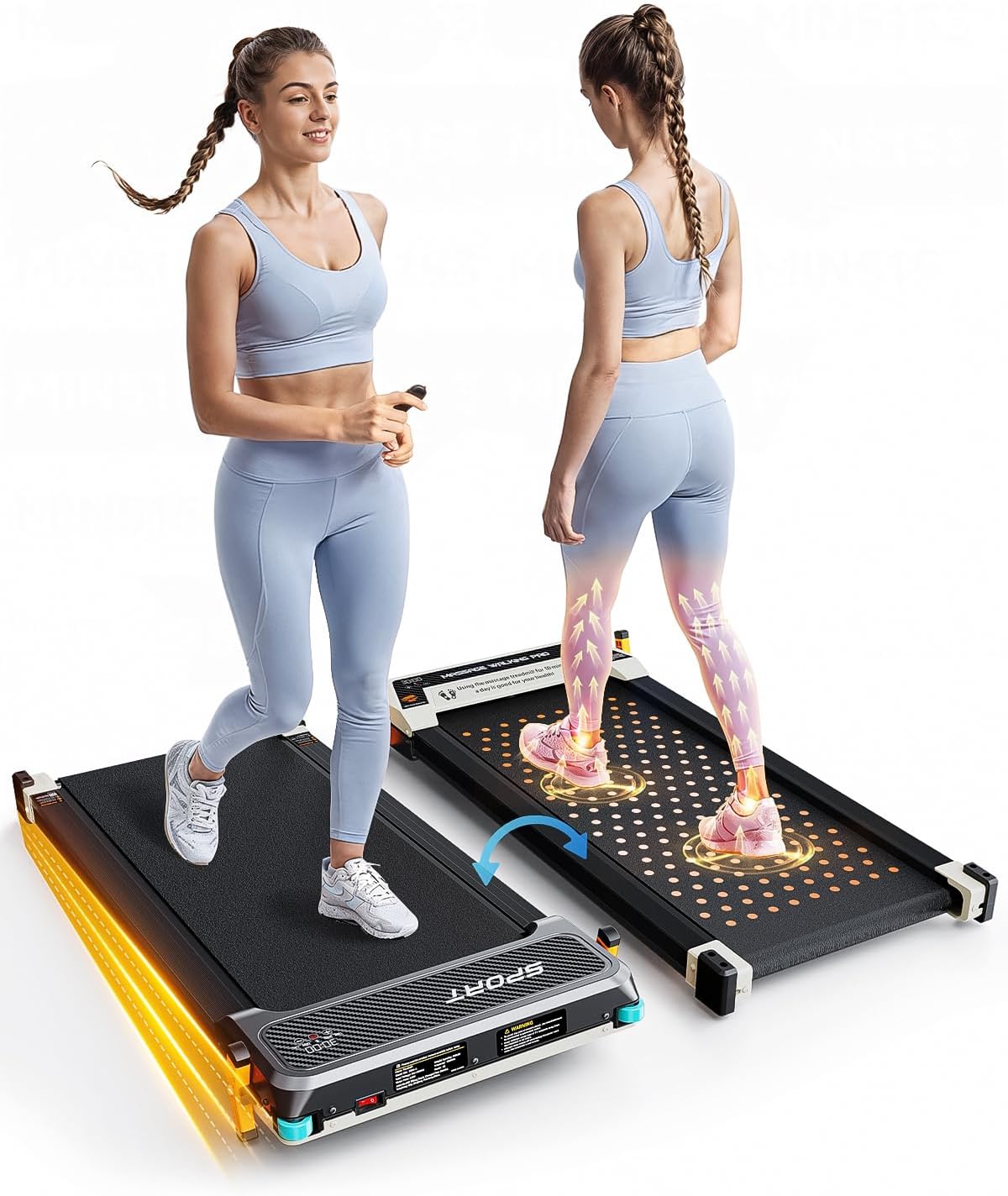 FUNRAY 2-in-1 Walking Treadmill - Versatile & Portable!