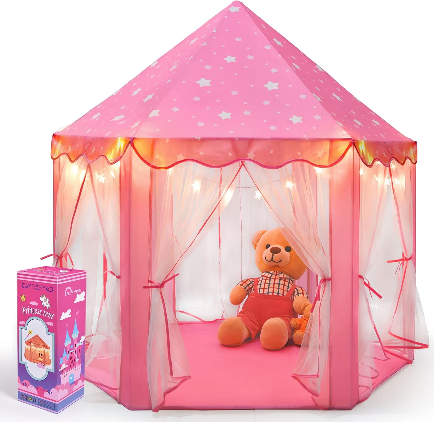 Sparkling Princess Castle Tent with Star Lights