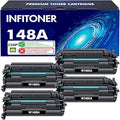 148A Toner Cartridge Black 4-Pack Compatible Replacement - High Yield
