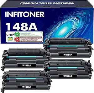 148A Toner Cartridge Black 4-Pack for HP Pro Printers