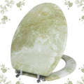 Elongated Toilet Seat Natural Wood with Zinc Alloy Hinges