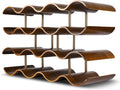 Countertop Wine Rack 14 Bottle Freestanding 4 Tier Wooden Holder