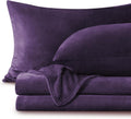 BEDELITE Flannel Sheets Queen Size Purple - Super Soft Fleece Set