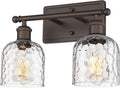 zeyu 2-Light Bathroom Vanity Light - Farmhouse Hammered Glass