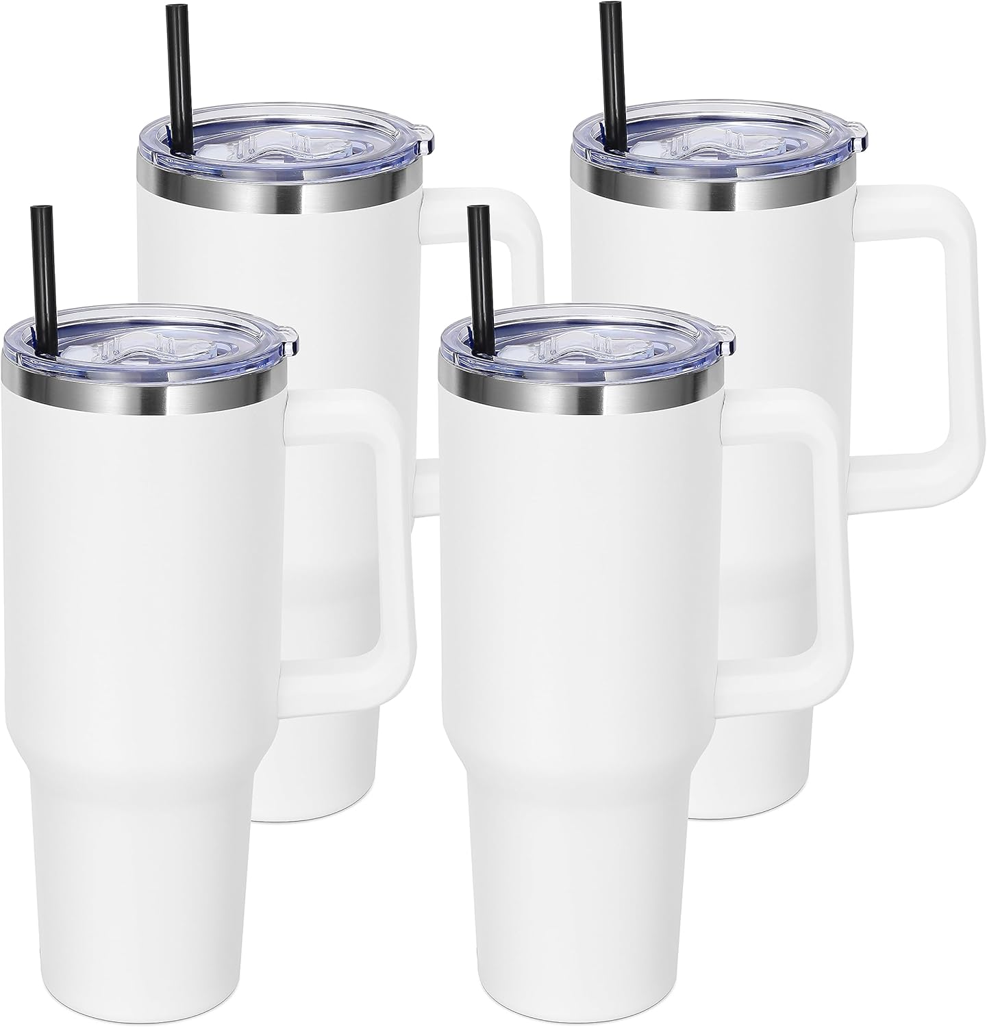 40oz Stainless Steel Tumbler with Handle and Straw for Travel