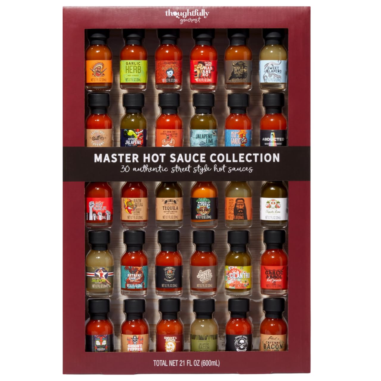 Master Hot Sauce Collection Sampler Set with 30 Unique Flavors