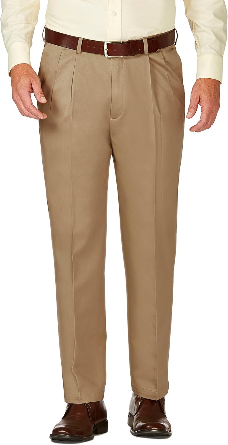 Haggar Men's Work to Weekend Hidden Expandable Waist Pants